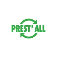 Voici le logo de la marque PREST'ALL qui représente son identité graphique.