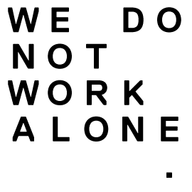 WE DO NOT WORK ALONE logo