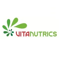 Voici le logo de la marque VITANUTRICS qui représente son identité graphique.