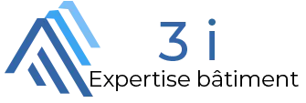 Voici le logo de la marque 3 I EXPERTISE BATIMENT qui représente son identité graphique.