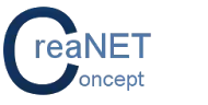 Voici le logo de la marque CREANET CONCEPT qui représente son identité graphique.