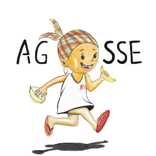 Voici le logo de la marque ASSOCIATION ANTILLES GUYANE DE LUTTE CONTRE L'OBESITE LE SURPOIDS ET LA SEDENTARITE CHEZ L'ENFANT (AGOSSE) qui représente son identité graphique.