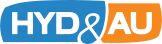 Voici le logo de la marque HYD&AU VERINS qui représente son identité graphique.