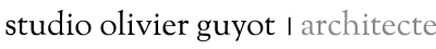 STUDIO OLIVIER GUYOT ARCHITECTE logo