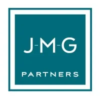 Voici le logo de la marque JMG PARTNERS qui représente son identité graphique.