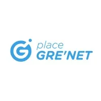 Voici le logo de la marque PLACE GRE'NET qui représente son identité graphique.