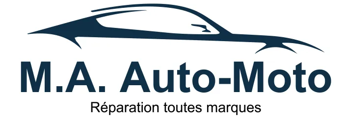 Voici le logo de la marque M.A AUTOMOTO qui représente son identité graphique.