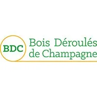 Voici le logo de la marque BOIS DEROULES DE CHAMPAGNE (BDC) qui représente son identité graphique.