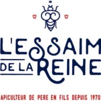 Voici le logo de la marque L  ESSAIM DE LA REINE qui représente son identité graphique.