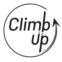 Voici le logo de la marque CLIMB UP BORDEAUX qui représente son identité graphique.