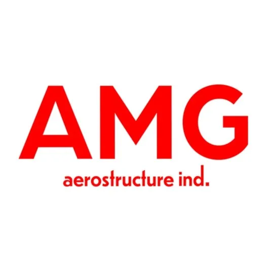 Voici le logo de la marque AMG AEROSTRUCTURE qui représente son identité graphique.