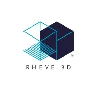 Voici le logo de la marque RHEVE 3D qui représente son identité graphique.
