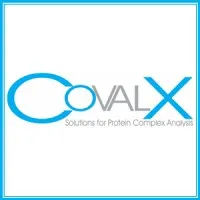 Voici le logo de la marque COVALX ANALYTICS qui représente son identité graphique.