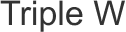 TRIPLE W logo