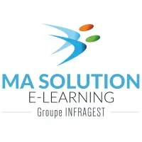 Voici le logo de la marque MASOLUTION E-LEARNING qui représente son identité graphique.