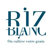 Voici le logo de la marque RIZ BLANC qui représente son identité graphique.