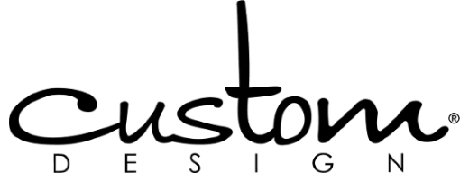 Voici le logo de la marque CUSTOM DESIGN qui représente son identité graphique.
