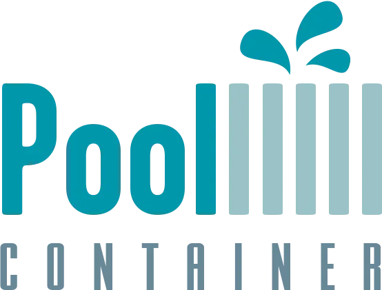 Voici le logo de la marque POOL CONTAINER qui représente son identité graphique.
