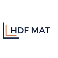 Voici le logo de la marque HDF MAT qui représente son identité graphique.