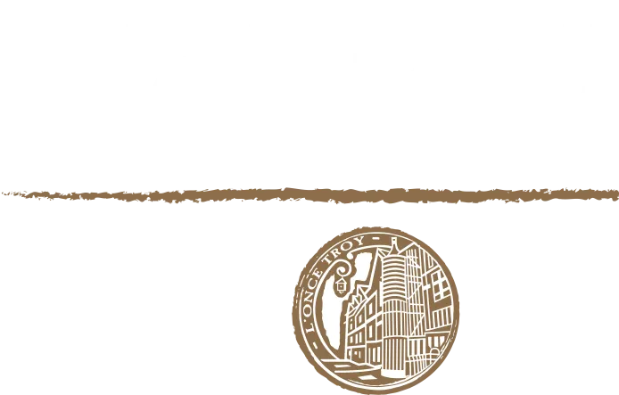 Voici le logo de la marque L'ONCE TROY qui représente son identité graphique.