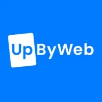 Voici le logo de la marque UPBYWEB qui représente son identité graphique.