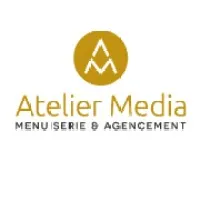 Voici le logo de la marque ATELIER MEDIA qui représente son identité graphique.