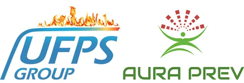 Voici le logo de la marque AURA PREV qui représente son identité graphique.