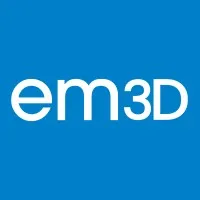 Voici le logo de la marque EM3D qui représente son identité graphique.