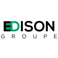 Voici le logo de la marque EDISON GROUPE qui représente son identité graphique.