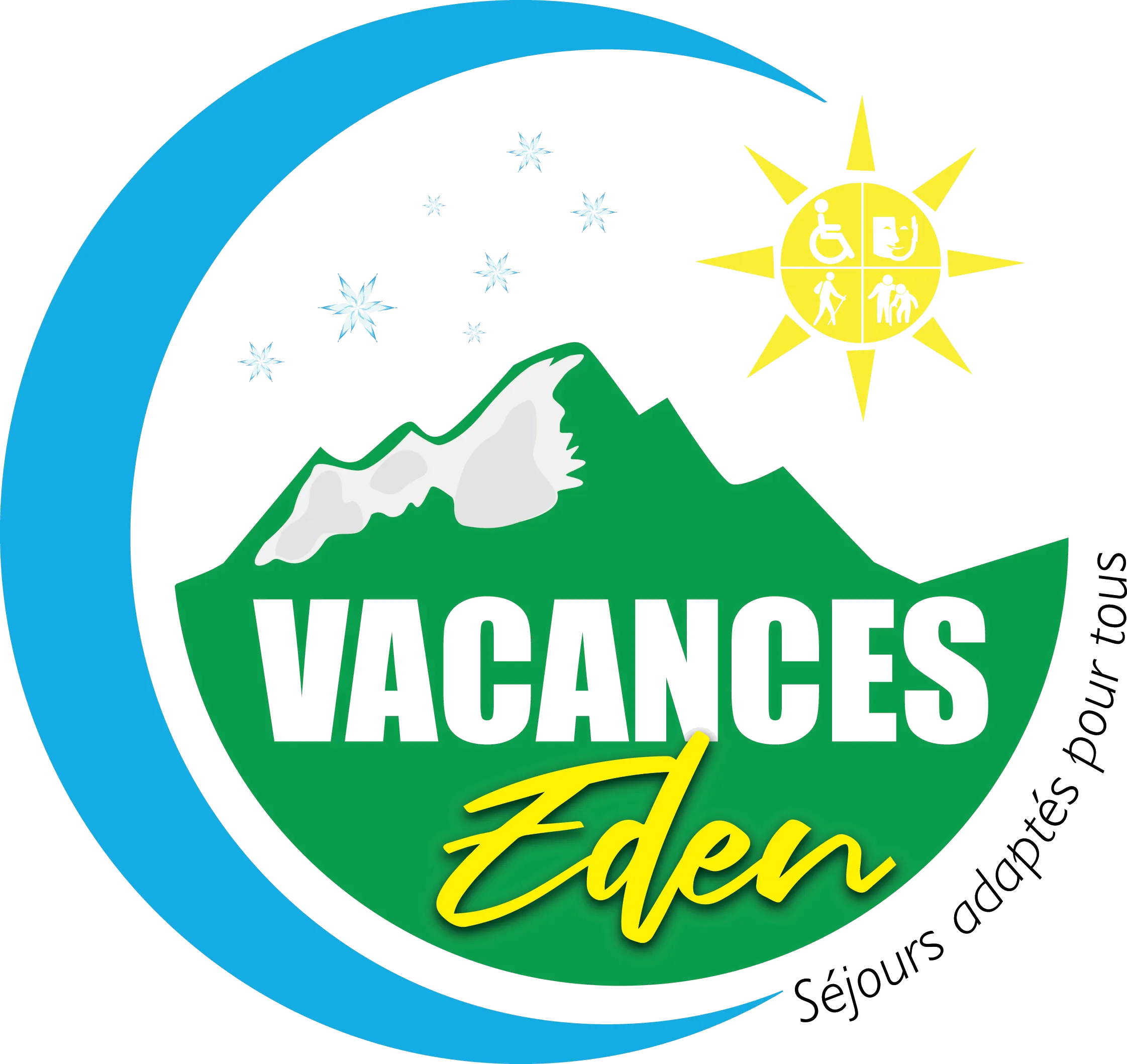 Voici le logo de la marque VACANCES EDEN (VE) qui représente son identité graphique.