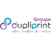 Voici le logo de la marque DUPLI- PRINT MAYENNE qui représente son identité graphique.
