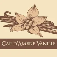 Voici le logo de la marque CAP D'AMBRE VANILLE qui représente son identité graphique.