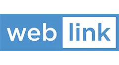 Voici le logo de la marque WEBLINK qui représente son identité graphique.