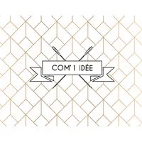 Voici le logo de la marque COM'1 IDEE qui représente son identité graphique.