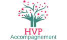 Voici le logo de la marque H.V.P. (HOMMES VALEURS PROJETS) ACCOMPAGNEMENT (HVP ACCOMPAGNEMENT) qui représente son identité graphique.