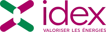 Voici le logo de la marque IDEXBIORESSOURCES qui représente son identité graphique.