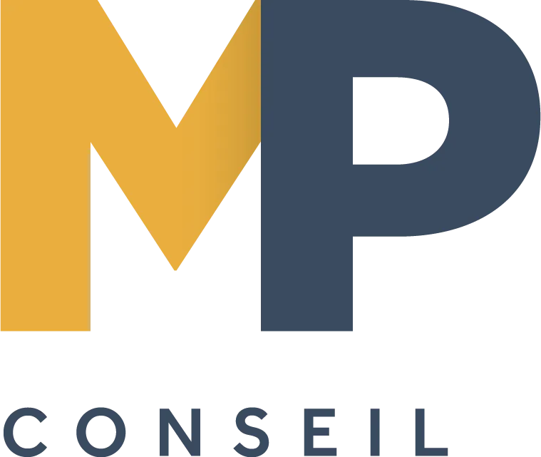 Voici le logo de la marque MP CONSEIL qui représente son identité graphique.