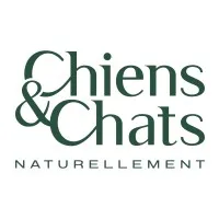 Voici le logo de la marque CHIENS ET CHATS NATURELLEMENT qui représente son identité graphique.