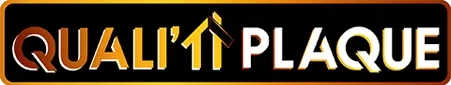 Voici le logo de la marque QUALI'TI PLAQUE qui représente son identité graphique.