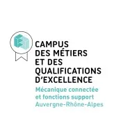 Voici le logo de la marque CAMPUS DES METIERS ET DES QUALIFICATIONS DE LA MECANIQUE CONNECTEE ET FONCTIONS SUPPORT qui représente son identité graphique.