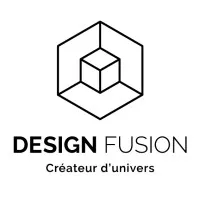 Voici le logo de la marque DESIGN FUSION qui représente son identité graphique.