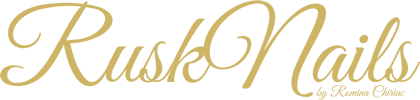 RUSK NAILS (RN) logo