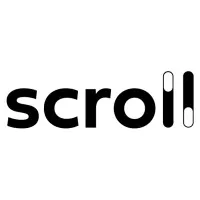Voici le logo de la marque SCROLL qui représente son identité graphique.