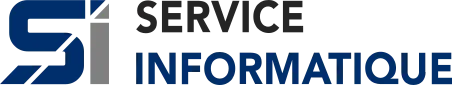 Voici le logo de la marque SERVICE INFORMATIQUE qui représente son identité graphique.