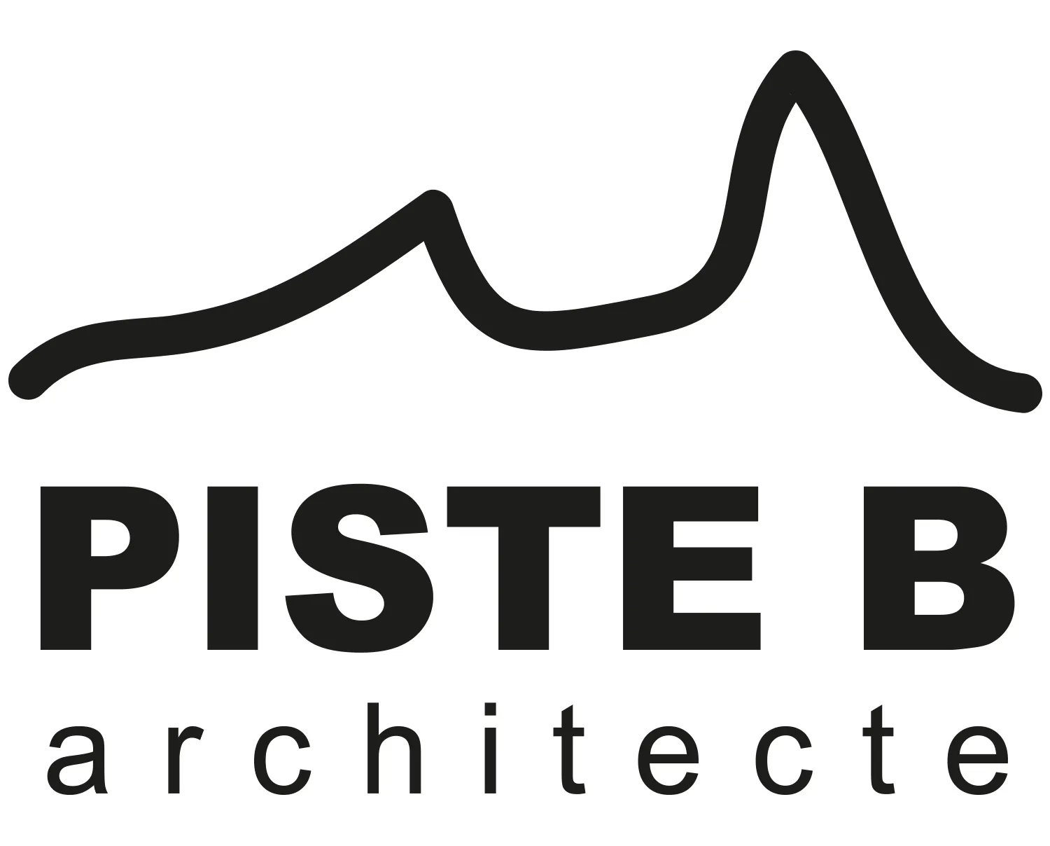 Voici le logo de la marque PISTE B ARCHITECTE qui représente son identité graphique.