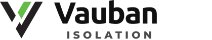 Voici le logo de la marque VAUBAN ISOLATION qui représente son identité graphique.