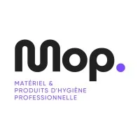 Voici le logo de la marque MOP HYGIENE DISTRIBUTION qui représente son identité graphique.
