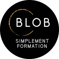Voici le logo de la marque BLOB qui représente son identité graphique.