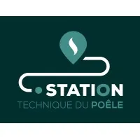 Voici le logo de la marque STATION TECHNIQUE DU POELE (STP) qui représente son identité graphique.