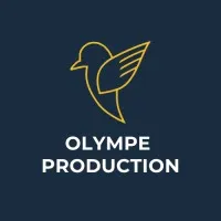 Voici le logo de la marque OLYMPE PRODUCTION qui représente son identité graphique.
